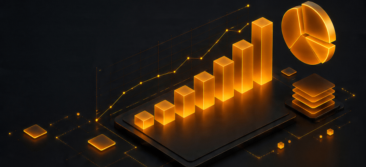 Pantalla de ordenador con dashboards y gráficos empresariales de Power BI